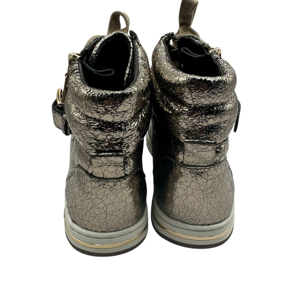 Michael Kors Metallic High Top Sneakers, Leather Upper/Rubber Outsole, Size 6.5M - Picture 3 of 16
